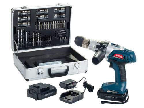 BRAND NEW! - Ryobi CLD-1860K Lithium Ion Impact Drill Kit 18v with two batteries